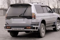 Mitsubishi Pajero Sport 1996-2007 Protector Trasero AK005-2 (Acero Inoxidable) foto 1