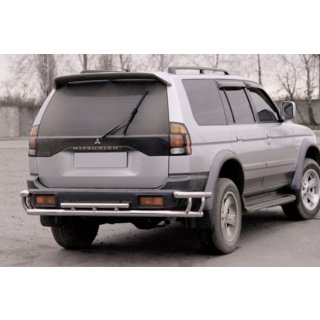 Protector Trasero AK005-2 (Acero Inoxidable) Mitsubishi Pajero Sport 1996-2007 foto 1