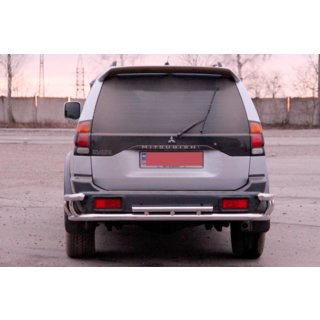 Protector Trasero AK005-2 (Acero Inoxidable) Mitsubishi Pajero Sport 1996-2007 foto 2