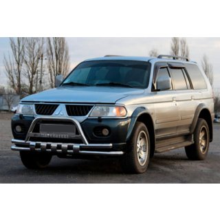 Defensa Delantera ST015↗WT (Acero Inoxidable) Mitsubishi Pajero Sport 1996-2007 foto 1