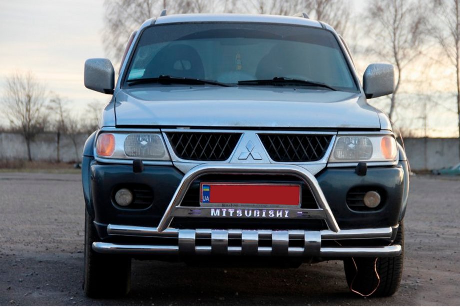 Mitsubishi Pajero Sport 1996-2007 Defensa Delantera ST015↗WT (Acero Inoxidable) Foto 2