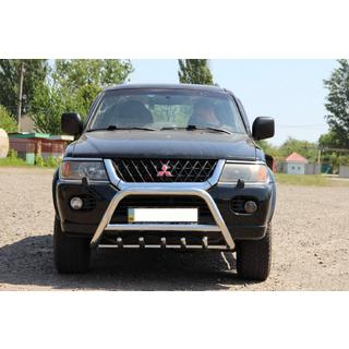 Defensa Delantera WT003 (Acero Inoxidable) Mitsubishi Pajero Sport 1996-2007 foto 4