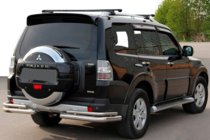 Mitsubishi Pajero Wagon IV 2006-2021 Barra Trasera AK003 Doble (Acero Inoxidable) foto 1