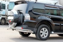 Mitsubishi Pajero Wagon IV 2006-2021 Barra Trasera AK003 Doble (Acero Inoxidable) foto 3