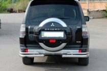 Mitsubishi Pajero Wagon IV 2006-2021 Barra Trasera AK003 Doble (Acero Inoxidable) foto 2