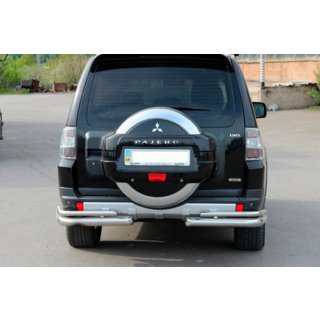 Barra Trasera AK003 Doble (Acero Inoxidable) Mitsubishi Pajero Wagon IV 2006-2021 foto 2