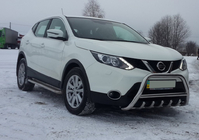 Nissan Qashqai 2014-2021 Defensa Delantera WT003 (Acero Inoxidable) foto 4