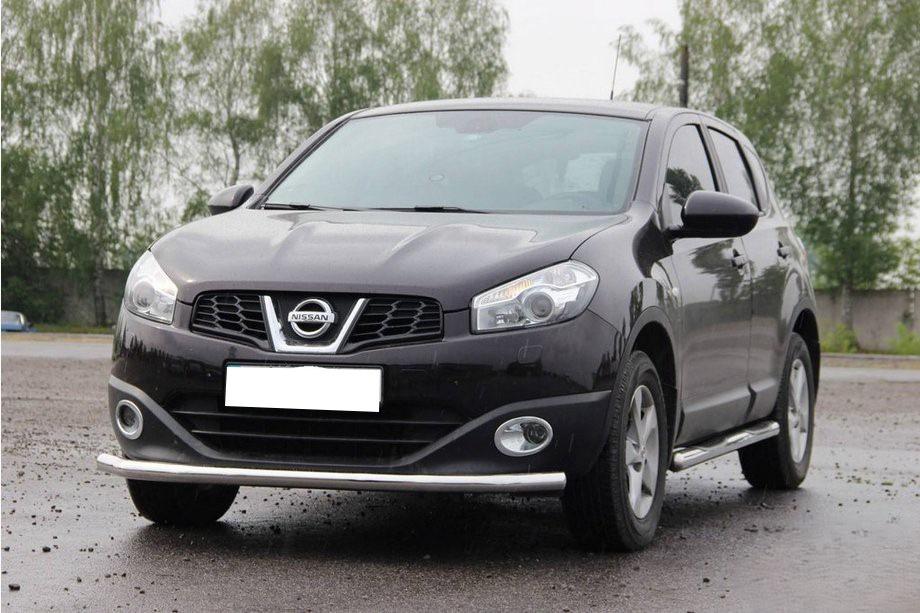 Nissan Qashqai 2010-2014 Defensa Delantera ST008 (Acero Inoxidable) 42 mm Foto 2