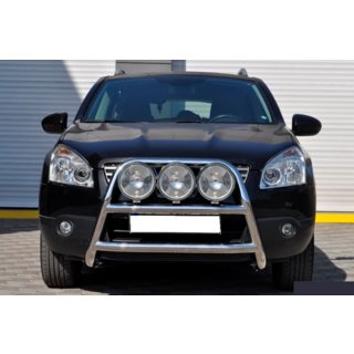 Defensa Delantera WT018 (Acero Inoxidable) Nissan Qashqai 2010-2014 foto 1