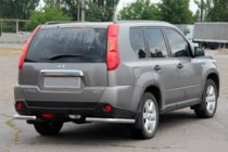 Nissan X-trail T31 2007-2014 Barras traseras de esquina AK003 (2 uds., acero inoxidable) foto 1