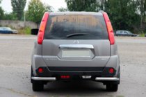 Nissan X-trail T31 2007-2014 Barras traseras de esquina AK003 (2 uds., acero inoxidable) foto 2