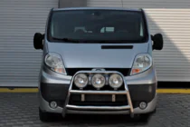 Renault Trafic 2001–2015 Defensa Delantera WT018 (Acero Inoxidable) foto 3