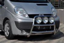 Renault Trafic 2001–2015 Defensa Delantera WT018 (Acero Inoxidable) foto 4