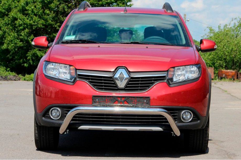 Renault Sandero 2013-2022 Defensa Delantera WT007 (Acero Inoxidable) Image