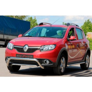 Defensa Delantera WT007 (Acero Inoxidable) Dacia Sandero 2013-2020 foto 1