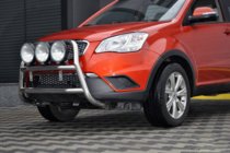 SsangYong Korando 2010-2019 Defensa Delantera WT018 (Acero Inoxidable) foto 2