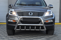 SsangYong Rexton I 2001-2017 Defensa Delantera WT003 (Acero Inoxidable) foto 5