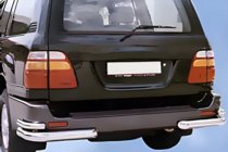 Toyota Land Cruiser 100 1998-2007 Esquinas traseras AK003-Double (2 uds, acero inoxidable) foto 4