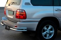 Toyota Land Cruiser 100 1998-2007 Esquinas traseras AK003-Double (2 uds, acero inoxidable) foto 1