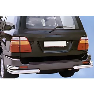 Esquinas traseras AK003-Double (2 uds, acero inoxidable) Toyota Land Cruiser 100 1998-2007 foto 4