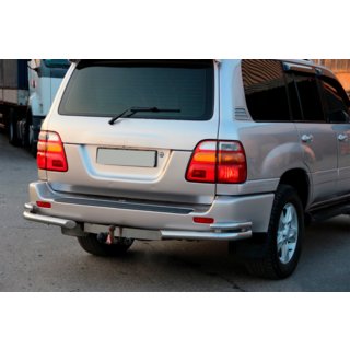 Esquinas traseras AK003-Double (2 uds, acero inoxidable) Toyota Land Cruiser 100 1998-2007 foto 2