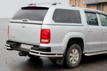 Volkswagen Amarok 2010-2022 Esquinas traseras AK003-Double (2 uds, acero inoxidable) foto 2