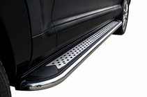 Porsche Cayenne 2003–2010 Estribos Laterales Maydos V2 (2 uds., Aluminio y Acero Inoxidable) foto 1