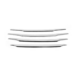 Cubiertas de parrilla OmsaLine (2014-2018, 4 uds, acero inoxidable) Ford Courier 2014-2023 foto 2
