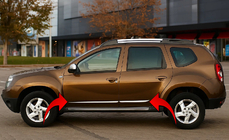 Renault Duster 2008–2017 Molduras de Puerta Acero Inoxidable (4 uds) Carmos - Acero Inoxidable Turco foto 1