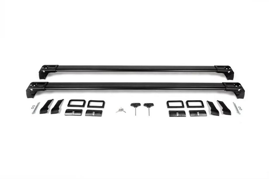 Mercedes C-class W205 2014-2021 Barras de techo para puntos de anclaje originales (2 uds, con llave) Gris Foto 2