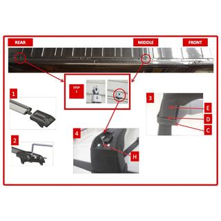 Barras de techo para puntos de anclaje originales con llave (2 uds) foto 3