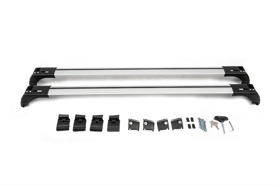 Barras de techo para raíles integrados con llave Skybar V2 (2 uds) hasta 120 cm, Negro Foto 7