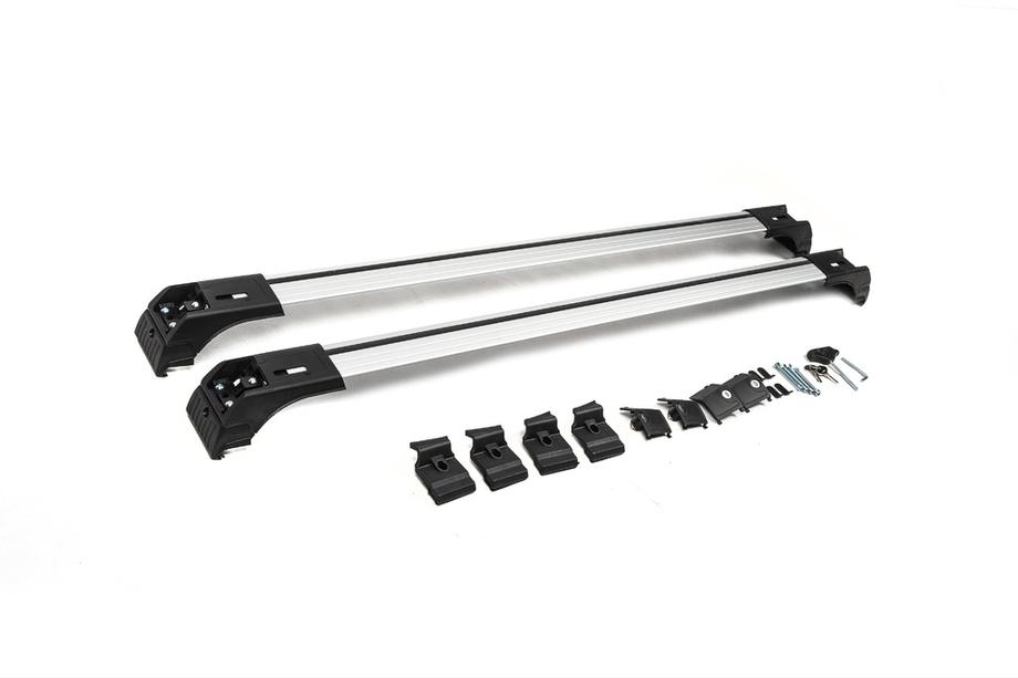 Barras de techo para raíles integrados con llave Skybar V2 (2 uds) hasta 120 cm, Negro Foto 24