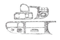 Ford Transit 1991-2000 Cubiertas de Panel de Salpicadero (1997-2000) Aluminio foto 6