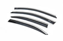 Volkswagen Jetta 2011-2018 Deflectores de ventana con tira cromada (4 uds, Niken) foto 4
