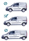 Renault Kangoo 2008–2020 Barras de techo originales con travesaños (batalla corta) foto 14
