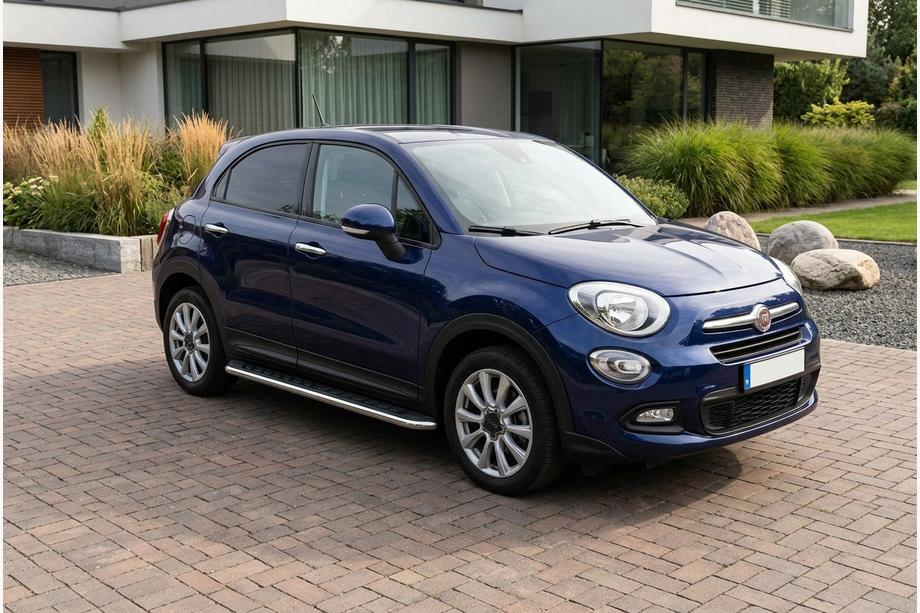 Fiat 500X 2014-2024 Estribos Laterales Maydos V1 (2 uds., Aluminio y Acero Inoxidable) Image