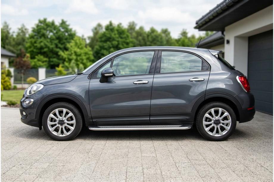 Fiat 500X 2014-2024 Estribos Laterales Maydos V2 (2 uds., Aluminio y Acero Inoxidable) Image