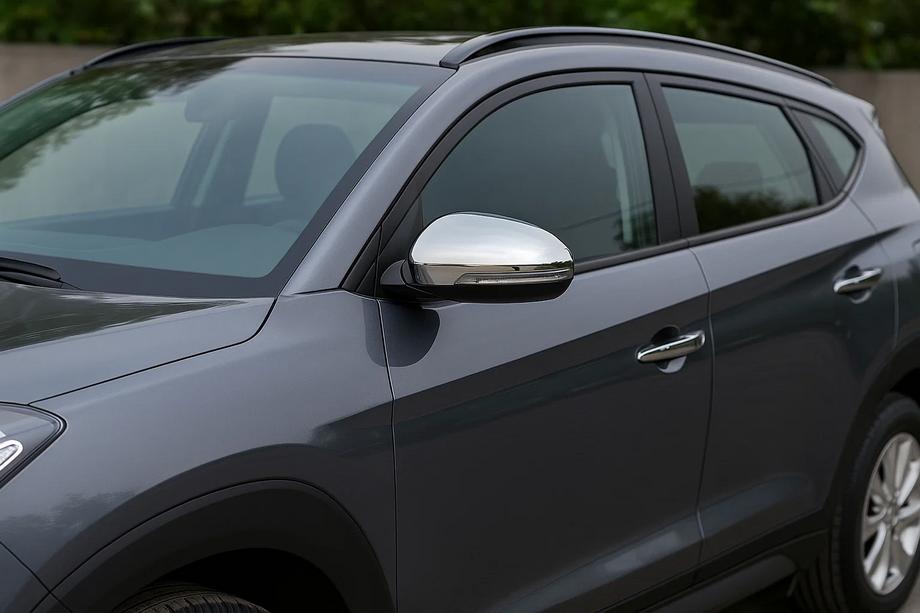 Hyundai Tucson TL 2016-2021 Cubiertas de Espejos (2 uds., Acero Inoxidable) Foto 1
