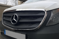 Mercedes Vito/V-class W447 2014- Marco de parrilla (2 uds, acero inoxidable) foto 4