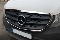 Mercedes Vito/V-class W447 2014- Marco de parrilla (2 uds, acero inoxidable) foto 5