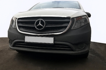 Mercedes Vito/V-class W447 2014- Marco de parrilla (2 uds, acero inoxidable) foto 1