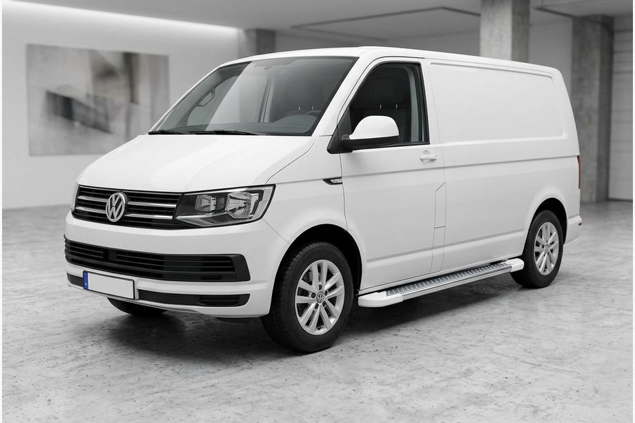 Volkswagen T6 2015-2024 Estribos Laterales Allmond White (2 uds., Aluminio) Image