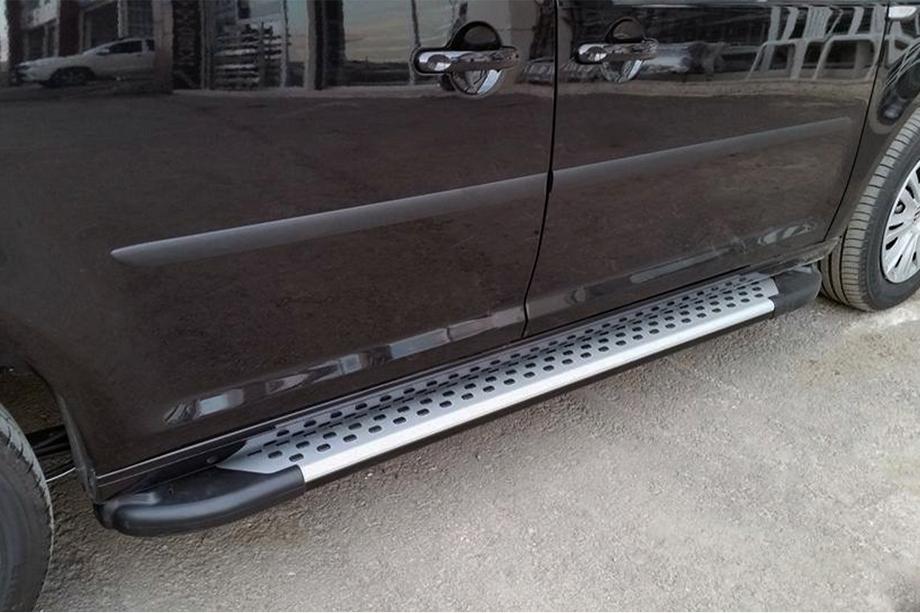 Volkswagen Caddy 2015-2020 Estribos laterales Allmond Grey (2 uds., aluminio) Batalla Maxi Image
