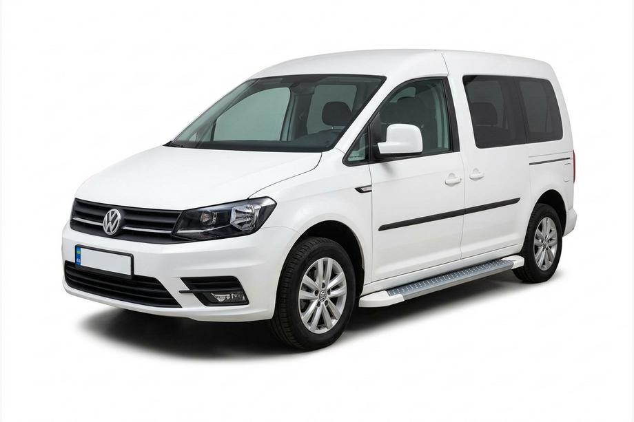 Volkswagen Caddy 2015-2020 Estribos Laterales Allmond White (2 uds., Aluminio) Image