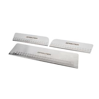 Protecciones de umbral interior Carmos V1 (3 piezas, acero inoxidable) Mercedes Sprinter W906 2006–2018 foto 2