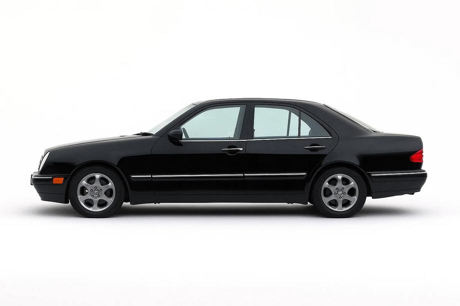 Mercedes E-class W210 1995-2002 Molduras inferiores de ventanas acero inoxidable (4 uds) OmsaLine - Acero Inoxidable Italiano Foto 3