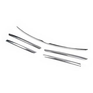 Cubiertas cromadas para borde de parrilla (5 uds, acero inoxidable) Mercedes ML W163 1997-2005 foto 4