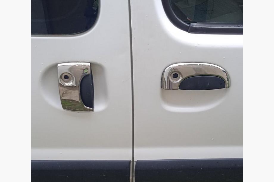 Renault Kangoo 1998-2008 Cubiertas de Manijas Cromadas (Acero Inoxidable) Dos delanteras + dos correderas Image