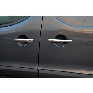 Cubiertas Cromadas para Manijas de Puerta (4 uds, Acero Inoxidable)